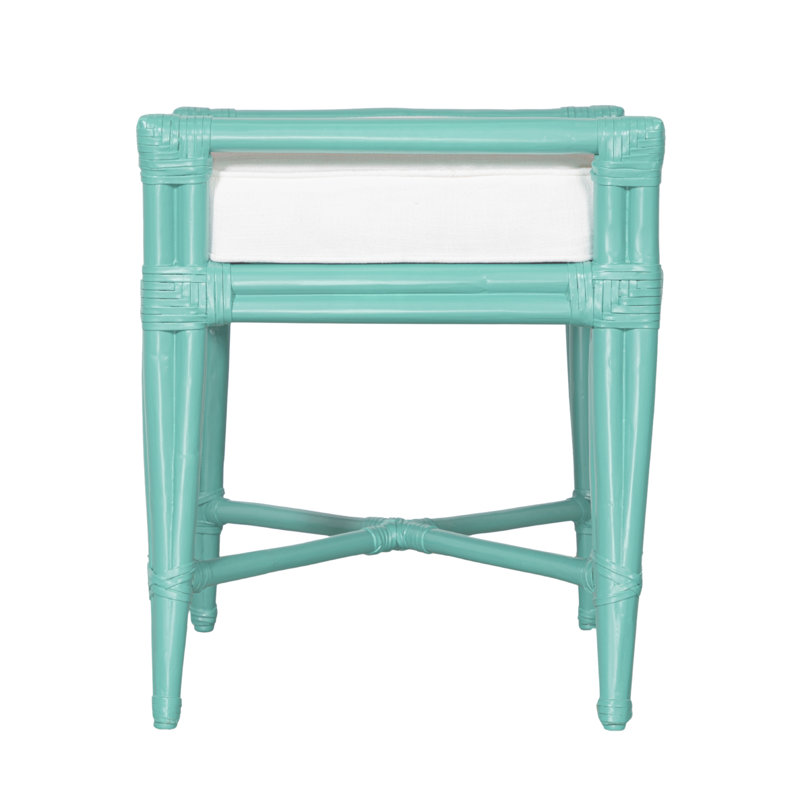 Malacca Upholstered Bench, Hisbiscus Pink