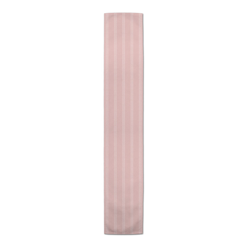 Youssef Rectangular Striped Table Runner, Pink, 72" x 16"