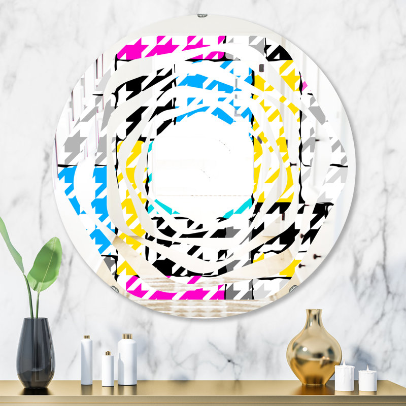 Miroir mural sans cadre classic hounds whirl artisanat americana, H 24 po x l 24 po