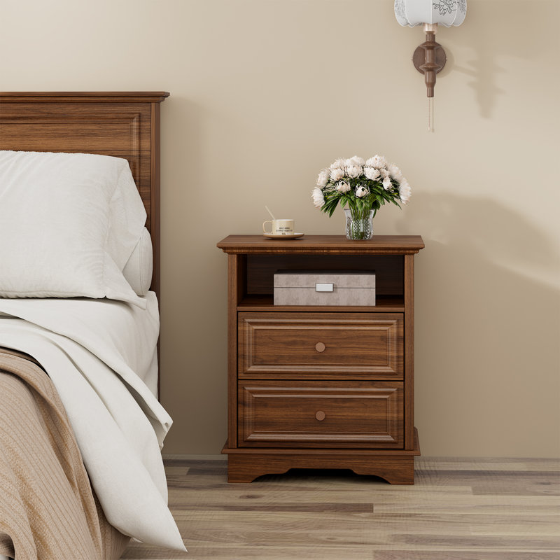 Classic Vintage 2 Drawer Nightstand