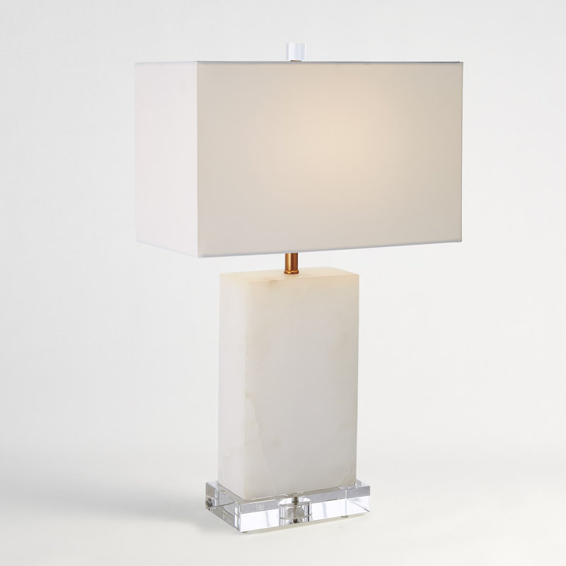 Lampe de table rectangulaire Alabaster - laiton