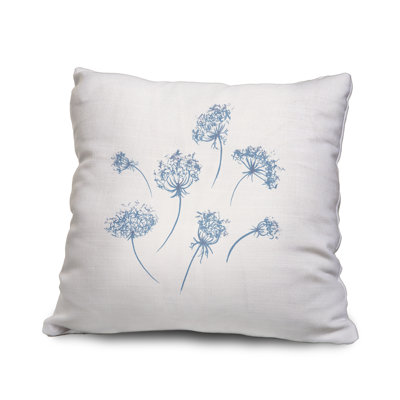 Cotton Floral Throw Pillow