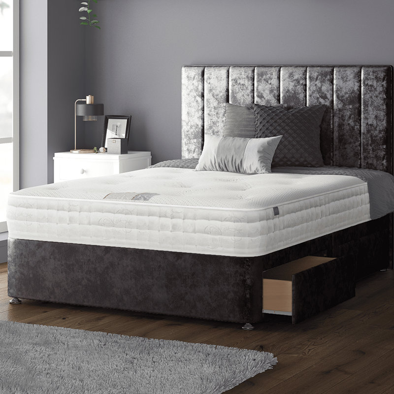 Hedley Upholstered Headboard, Double (4'6), Amethyst