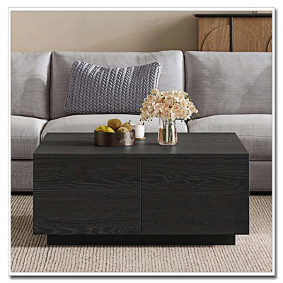 Table basse 33,25 "carrée avec 4 tiroirs