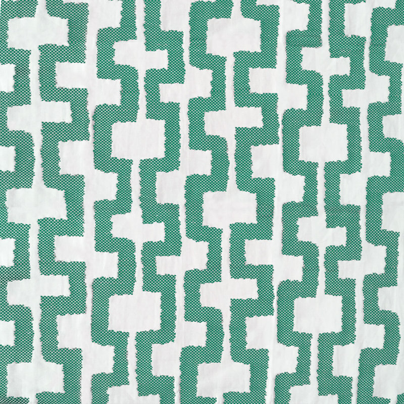 Japon Ryu Cotton Blend Performance Fabric, Verde
