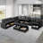 Edorta Upholstered U-Shaped Sectional-1266230840