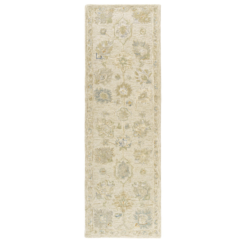 Tapis d'intérieur en laine touffeté à la main Traditional, Tapis de couloir 2 pi 6 po x 8 pi