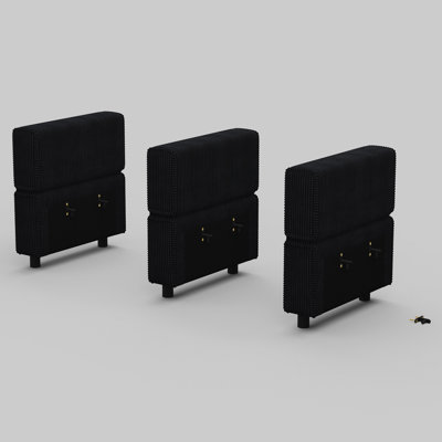Corduroy Fabric Adjustable 3 Rests, Backrest For Modular Sofa