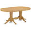 L'ensemble de mobilier de salle à manger 5 pièces comprend une table ovale en bois avec feuille papillon et 4 chaises Parsons en tissu Limelight, finition chêne-1255967300-1255967299-1323717778