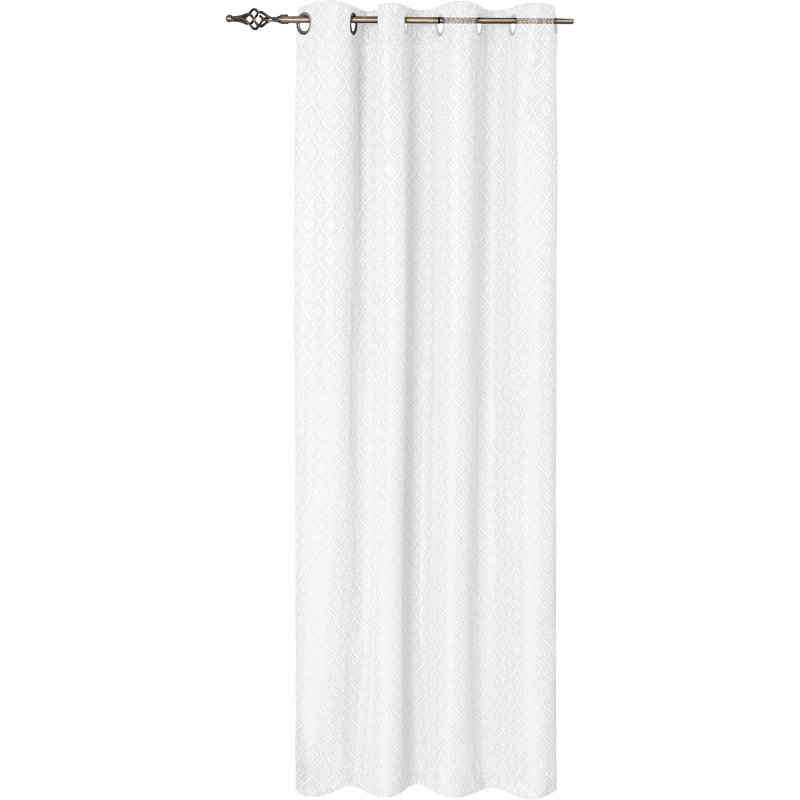 Room Darkening Curtains / Drapes Single Panel, White