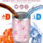 Gobelet 30 oz avec couvercle et poignée Gobelets isothermes en acier inoxydable Bouteille d'eau mignonne avec bascule (cerise)