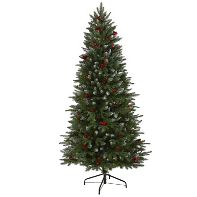 Arbre de Noël vert réaliste en épinette artificielle à DEL