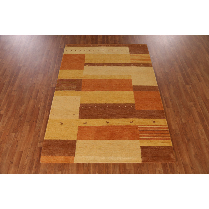 Tapis tribal à motif géométrique Gabbeh