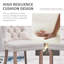 Ensemble de 4 chaises de salle à manger rembourrées en velours, beige-2134824692-2134824455