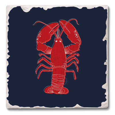 Maine Lobster Single Tumbled Tile Coaster Create Your Own Collection