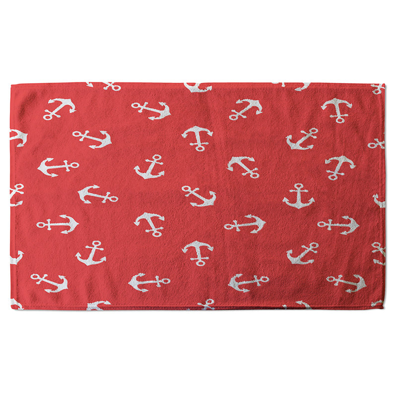 Norby Polyester Shower Curtain Set, Red