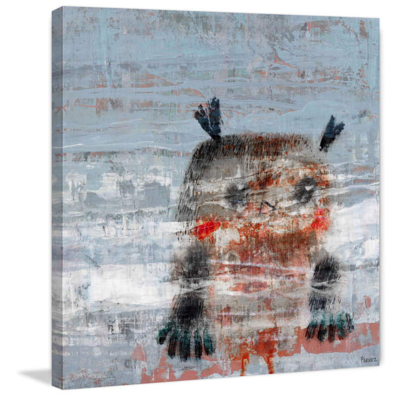 Owl Storm by Parvez Taj - Wrapped Canvas Painting, 45cm H x 45cm W x 3.81cm D