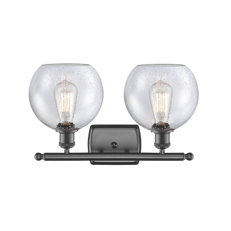 Éclairage pour salle de bain 2 lumières Cindi, Incandescente, Bronze huilé