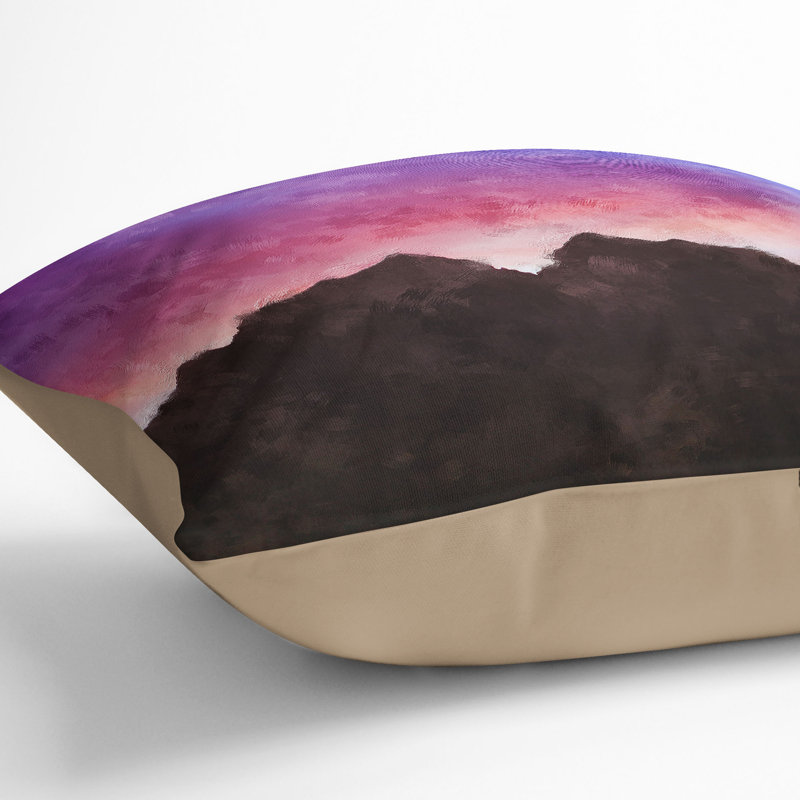 Mountain Mirror Cushion with Filling, 55cm H x 55cm W x 20cm D, Stone