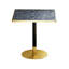 Table carrée bistro moderne tulipe 31,5 pouces avec plateau en faux marbre, facile à assembler, structure en métal robuste-130498603