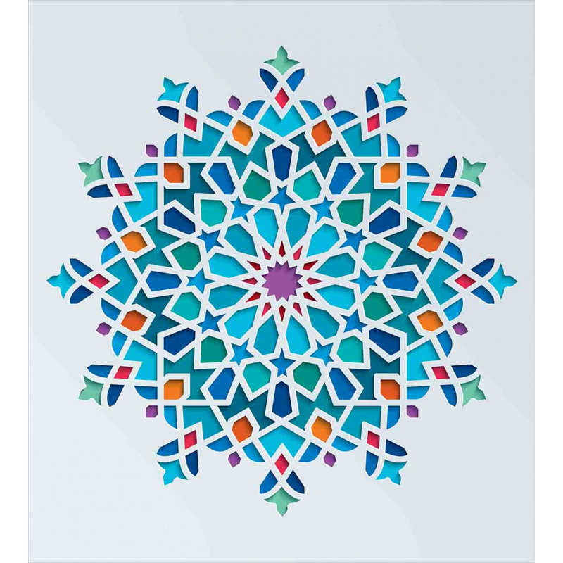 Global Inspired Polyester Geometric Shapes Duvet Cover, Queen Duvet Cover + 2 shams