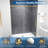 61"-66" W x 76" H Single Sliding Frameless Shower Door in Brushed Gold with 1/4" (6mm) Clear Tempered Glass, Soft-Close, Stainless Steel Accessories-122785697