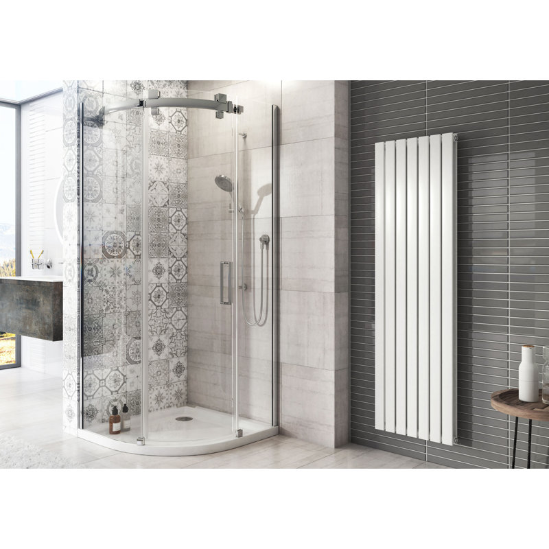 Peter Vertical Flat Double Panel Radiator, 1600mm H x 475mm W, White