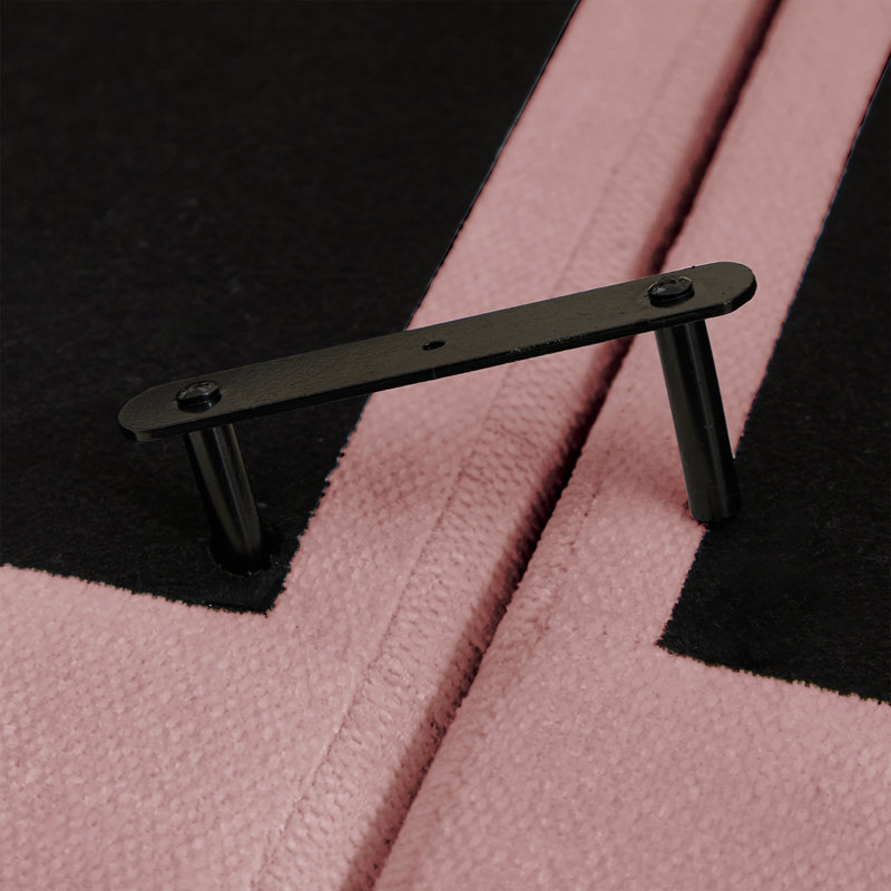 Canapé modulable 3 places avec un pouf, Pink Chenille