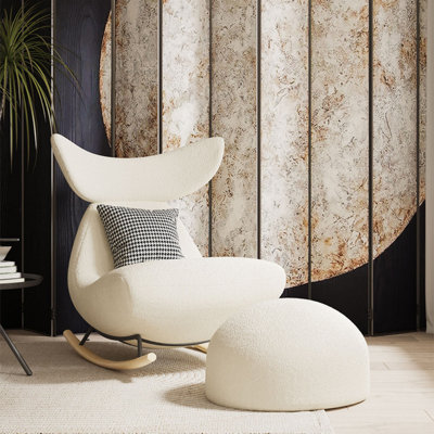 Chaise simple moderne en sherpa moderne