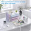 White 4-Tier Desk Organiser with File Holder, Drawer & 2 Pen Holders, Desktop Letter Tray & Magazine Holder Storage Caddy for Home Office Supplies