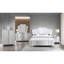 Armoire de chambre à coucher en argent avec 3 tiroirs - Design moderne et élégant 3 Table de chevet pour améliorer l'esthétique du chevet
