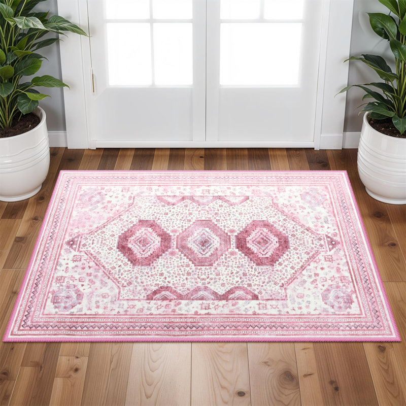 Straub Large Moroccan Rugs Geometric Living Room Rug Washable Bedroom Rug Non-Slip Colorful Vintage Accent Floor Carpet For Home Decor