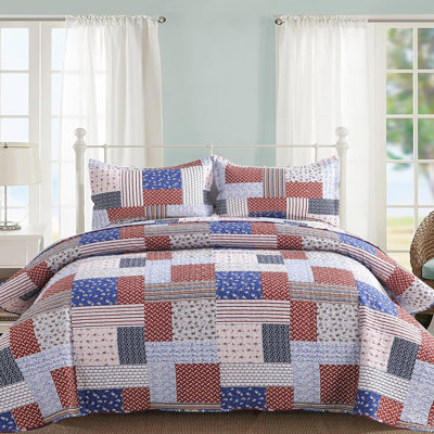 Ensemble de courtepointe en patchwork pour grand lit - Couvre-lit floral léger et doux Boho avec taies décoratives, style bohémien pour le décor de la chambre à coucher