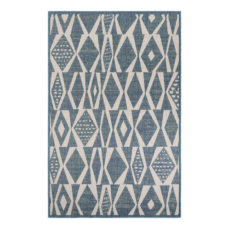 Geometric Indoor / Outdoor Rug, Rectangle 6'1" x 9'