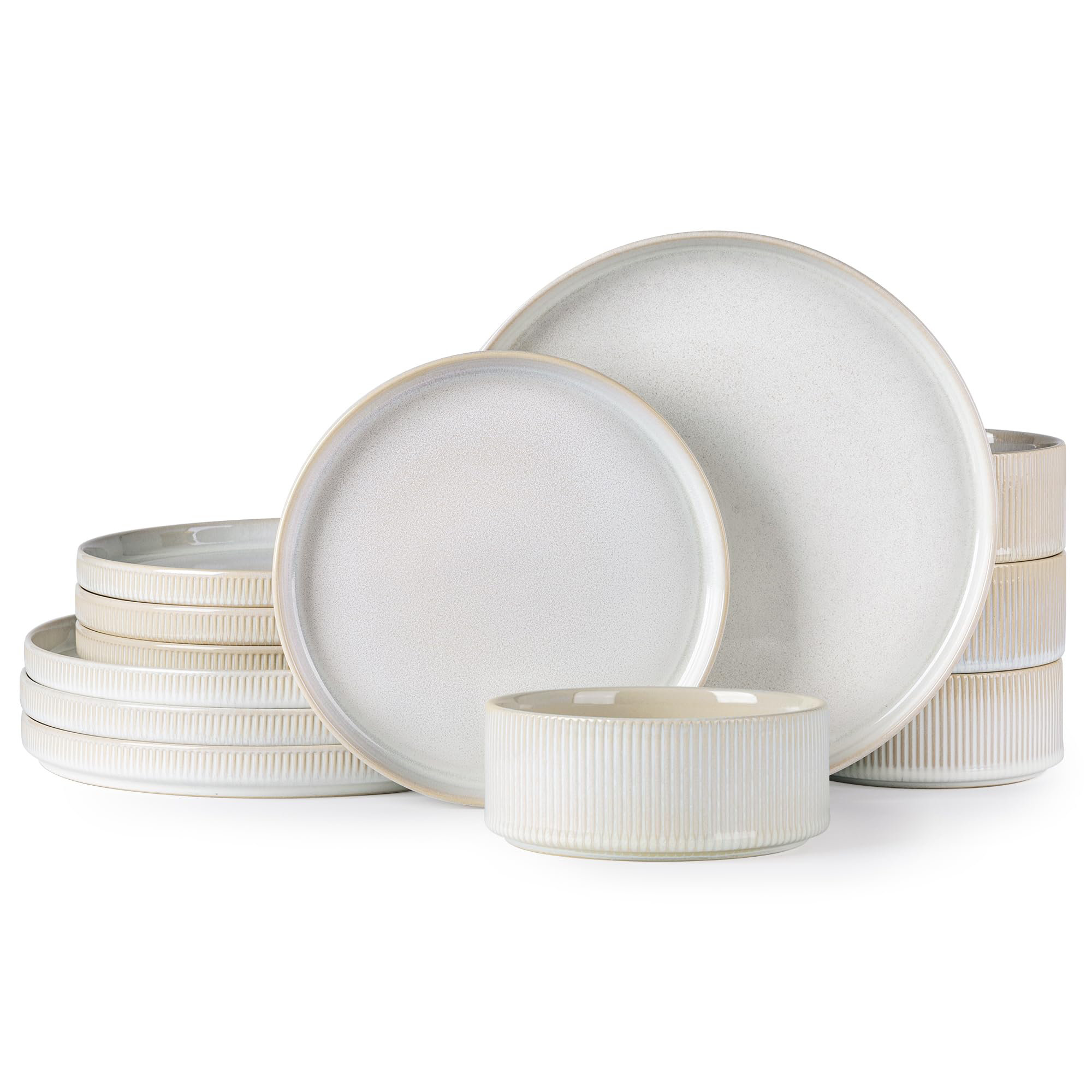 Hokku Designs Ceramic Dinnerware Sets For 4, 12 Pieces Porcelain