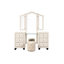 Ensemble de meuble-lavabo grand capitonné et rembourré 5 pièces de style moderne Encore en bois beige-312892077-312892075