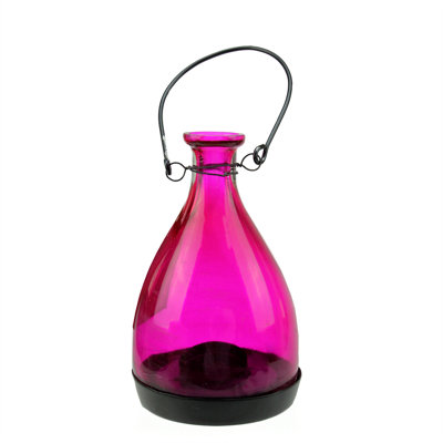 Décoration de lanterne de bougie théière en verre 6,25 "