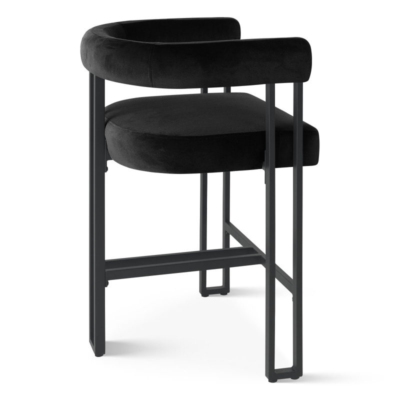 Colrain 24'' Upholstered Counter Stool - Metal Frame