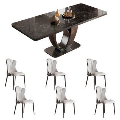 Ensemble de table et de chaises rectangulaires Home Rock