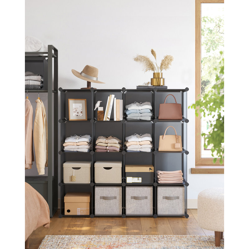 16 Pair Stackable Shoe Storage Cabinet