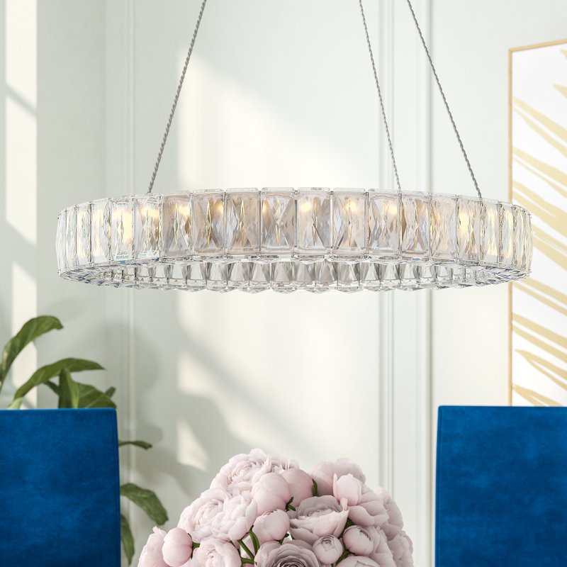 Sunderland - Light LED Pendant, Chrome, 3" H x 23" W x 23" D