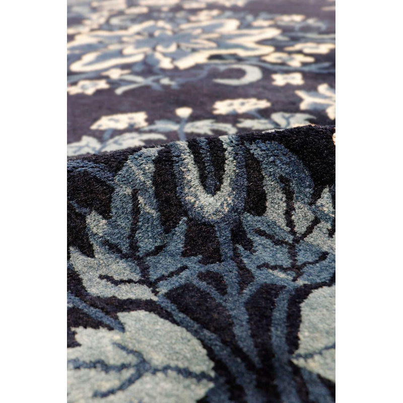 Savannha Floral Area Rug in Blue