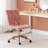 Ergonomic Velvet Armless Swivel Adjustable Height Office Task Chair-1336767008