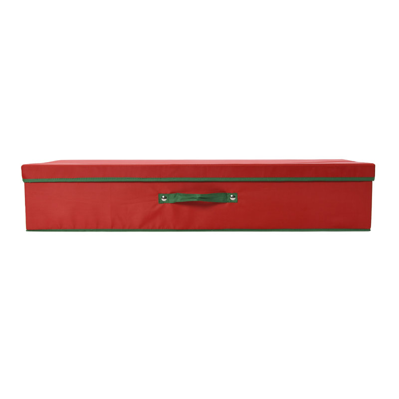 Organisateur de papier cadeau avec couvercle Maye, Rouge / Vert