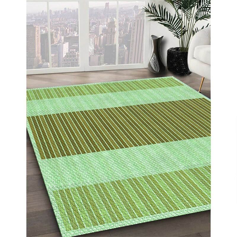 Striped Indoor Rug, Square 4'