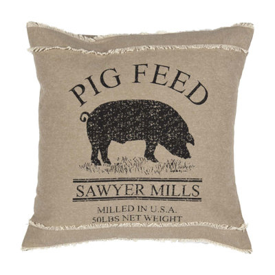 Housse et insert de coussin 100% coton Sawyer Mill Pig
