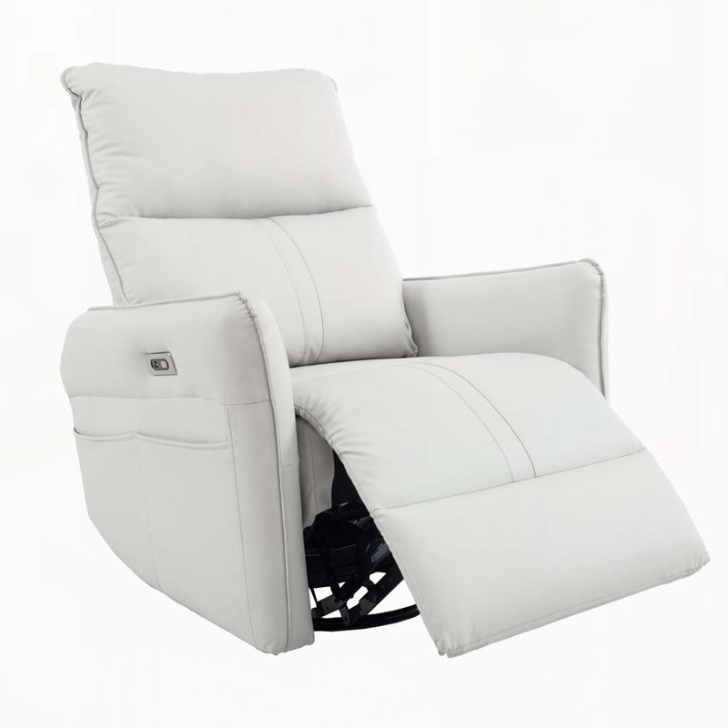 Fauteuil inclinable berçant électrique pivotant 270 ° avec ports USB, Gris clair