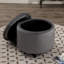 Repose-pieds rond avec rangement en velours Briana-617450947