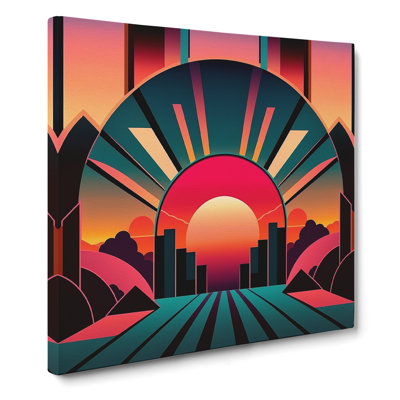 Art Deco Sunset Pop Art - Print