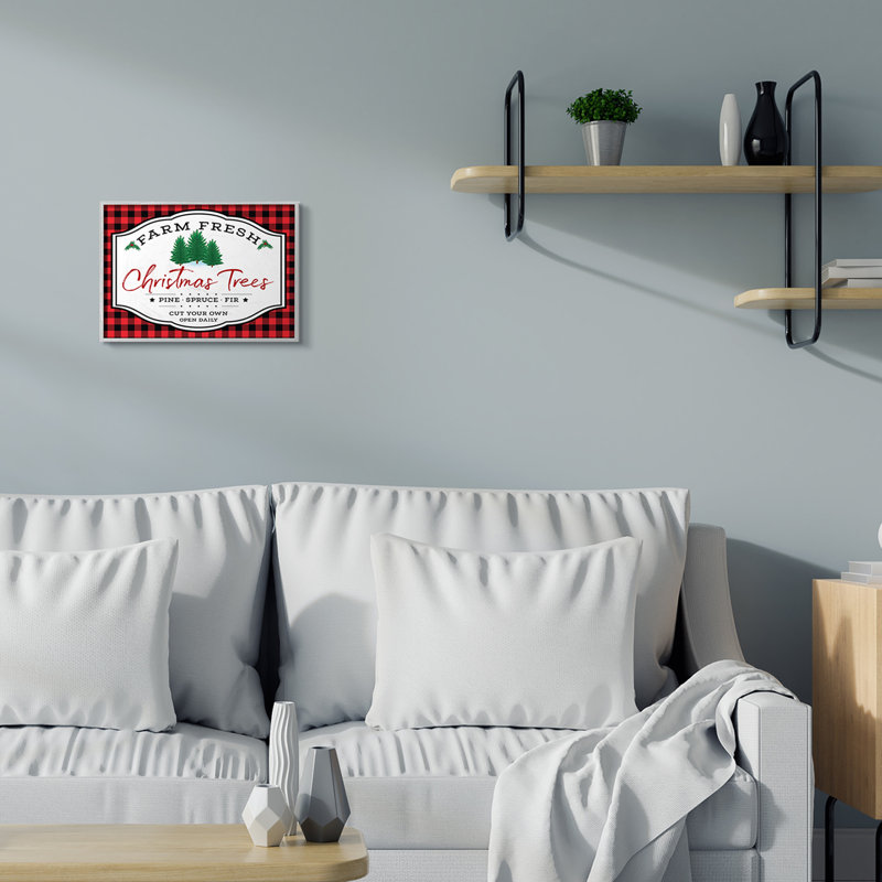 Plaque d'arbre de Noël Farm Fresh, H 11 po x l 14 po, Estampe numérique Farmhouse
